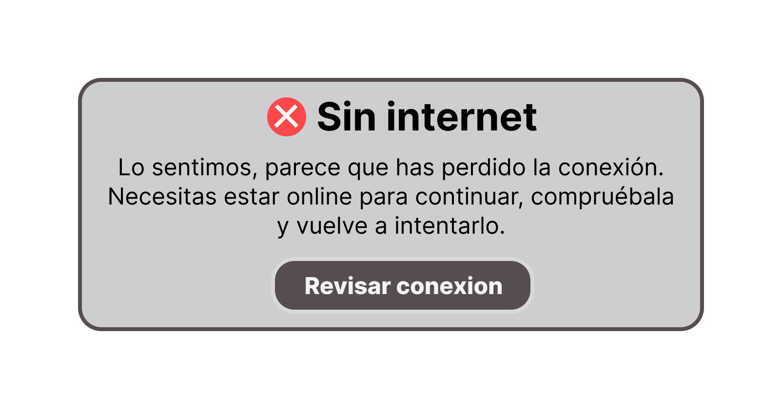 Marta Castellano Mensajes de error